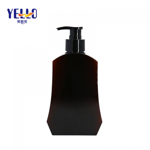 Luxury Amber Blank Shampoo Bottle Unique Design Screen Printing Surface 3538