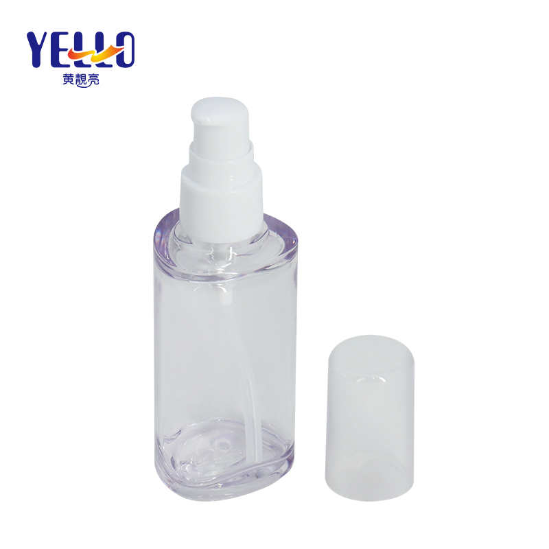 Triangle Clear PETG Skincare Dropper Bottles 50ml